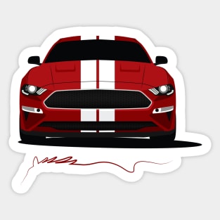 Mustang (Red) Sticker